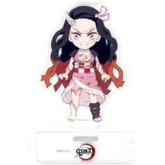 Demon Slayer: Kimetsu no Yaiba Mugen Train Arc / Entertainment District Arc Nezuko Kamado Original Illustration Mini Chara Connecting Random Acrylic Stand A without Bamboo Muzzle at Character Emaki Cafe in ufotable Cafe x Machi Asobi CAFE Acrylic Stands [