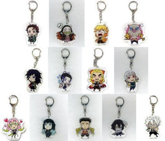Nezuko Kamado, etc. Demon Slayer X Monster Strike Acrylic Key Chain Collection All 13 Types Set Key Ring [USED]