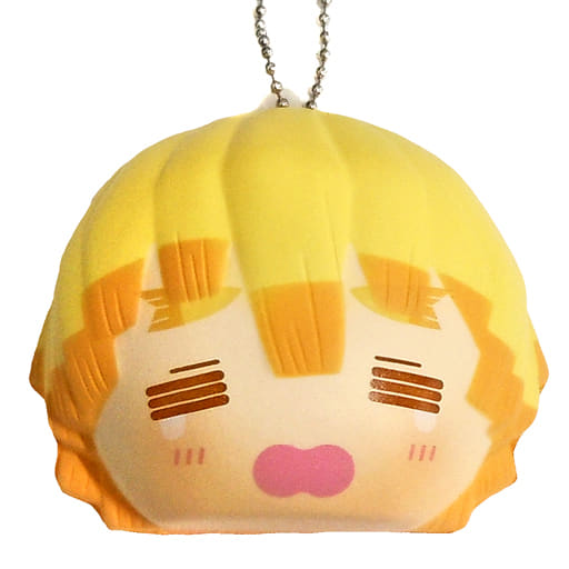 Zenitsu Agatsuma Expression Change Ver. Demon Slayer: Kimetsu no Yaiba Fluffy Squeeze Bread 2nd Edition Box Purchase Bonus Hobby Zone Limited Key Ring [USED]