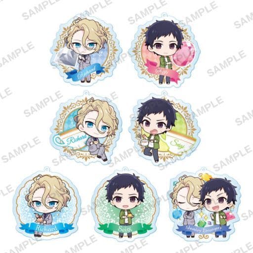 Richard Ranashinha de Vulpian, etc. The Case Files of Jeweler Richard Cararium Acrylic Strap All 7 Types Set Key Chain [USED]