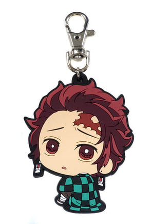 Tanjiro Kamado Demon Slayer: Kimetsu no Yaiba Bocchi-Kun Rubber Charm Fujiiro Shopping Street Amiami Street in Akihabara Limited Key Chain [USED]