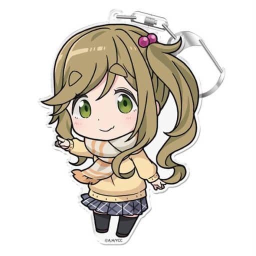 Aoi Inuyama School Uniform Ver. Laid-Back Camp Punicolle! Keychain with Stand Key Chain [USED]