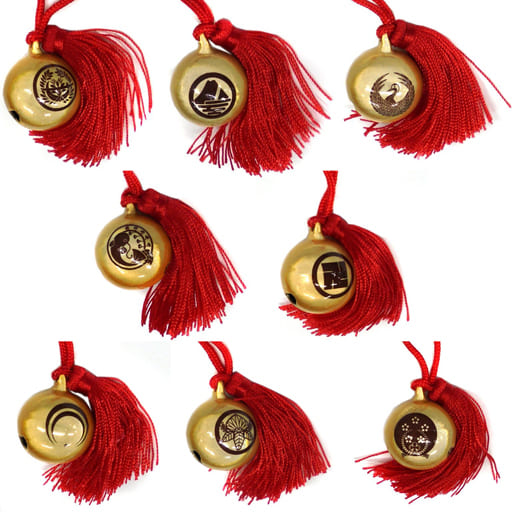 Shokudaikiri Mitsutada, etc. Touken Ranbu: Hanamaru Bell Charms No.2 All 8 Types Set Charm [USED]