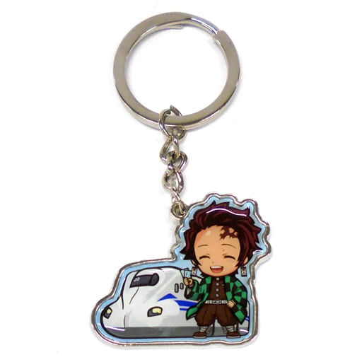 Tanjiro Kamado N700S Confirmation Test Vehicle Demon Slayer: Kimetsu no Yaiba Metal Key Chain Tokai Limited Key Chain [USED]