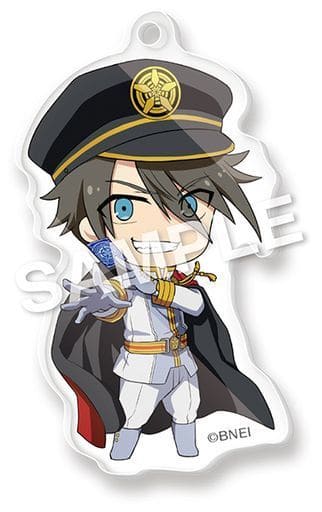 Hideo Akuno THE IDOLM@STER SideM Eformed Kime!tto Acrylic Ball Chain Beast Chronicle: Beast with Flames Key Ring [USED]