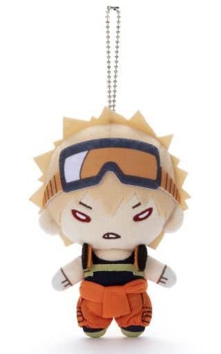 Katsuki Bakugo My Hero Academia Nitotan Cleaning Team Plush Toy with Ball Chain Key Chain [USED]