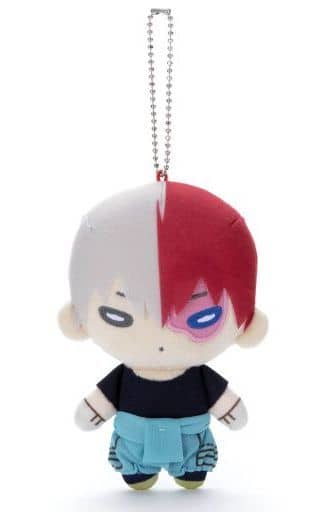 Shoto Todoroki My Hero Academia Nitotan Cleaning Team Plush Toy with Ball Chain Key Chain [USED]