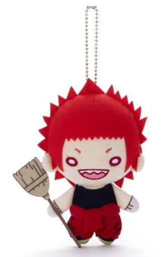 Eijirou Kirishima My Hero Academia Nitotan Cleaning Team Plush Toy with Ball Chain Key Chain [USED]
