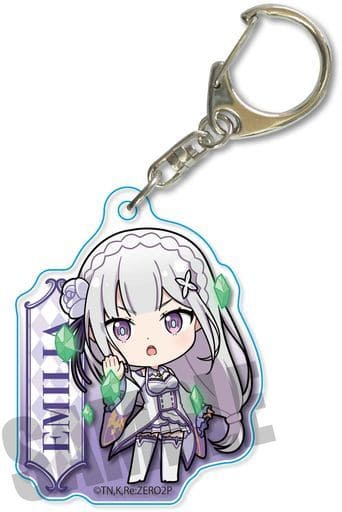 Emilia Re:ZERO -Starting Life in Another World- Action Series Acrylic Key Chain Key Chain [USED]