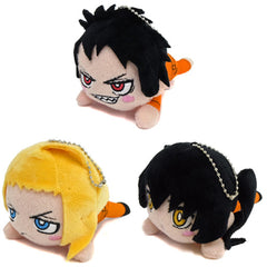 Fire Force Shinra Kusakabe & Others Lying Down Keychain Mascot Vol.1 All 3 Types Set Plush [USED]