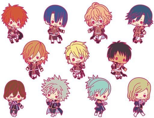 Otoya Ittoki, etc. Uta no Prince Sama Movie: Maji Love Kingdom Es Series Nino Rubber Strap Collection Shining Ver.2 All 11 Types Set Key Chain [USED]