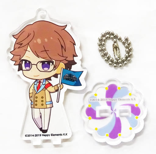 Akiomi Kunugi Ensemble Stars!! Trading Acrylic Stand Key Chain ES Anniversary Park Ver. Group C animate cafe Limited Key Chain [USED]