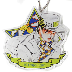 Jotaro Kujo JoJo's Bizarre Adventure Acrylic Key Chain Hirohiko Araki Original Art Exhibition Jojo Exhibition in Suoucho, S. City 2017 Limited Key Chain [USED]