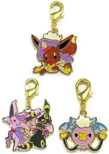 Eevee, etc. Pokemon Metal Charm Pokemon Halloween Circus Pokemon Center Limited Set of 3 Charm [USED]