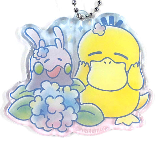 Psyduck Goomy Pokemon Acrylic Charm Collection Kodak wa Notenki. Pokemon Center Limited Charm [USED]