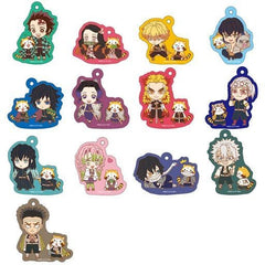 Nezuko Kamado, etc. Demon Slayer: Kimetsu no Yaiba x Rascal the Raccoon Mini Acrylic Keychain Ver.2 All 13 Types Set Key Chain [USED]