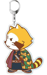 Giyu Tomiokau Rascal Ver. Demon Slayer: Kimetsu no Yaiba x Rascal the Raccoon Deka Key Chain Key Ring [USED]