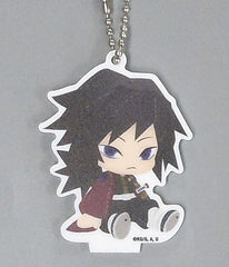 Giyu Tomiokau Demon Slayer: Kimetsu no Yaiba Mini Character Acrylic Key Chain Collabo Cafe Honpo Labo Limited Key Chain [USED]