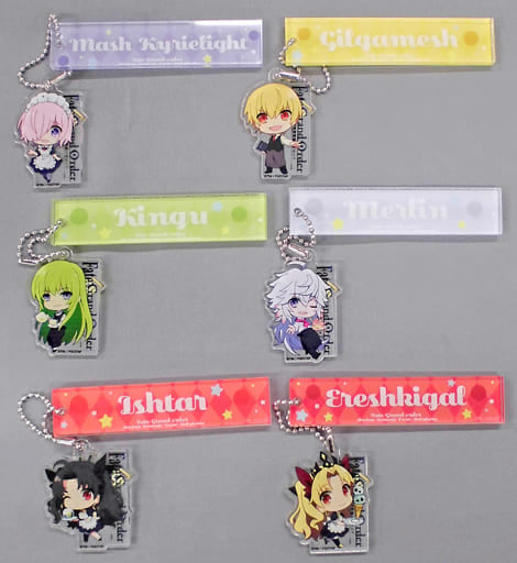 Mash Kyrielight, etc. Fate/Grand Order: Absolute Demonic Front - Babylonia Trading Room Keychain Sweets Paradise Limited All 6 Types Set Key Chain [USED]