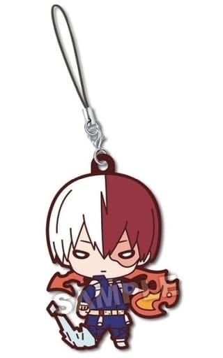 Shoto Todoroki My Hero Academia Nitotan Hero Costume Rubber Mascot Key Chain [USED]