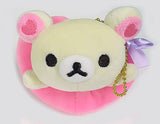 Korilakkuma Rirakkuma Funwari Heart Theme Hanging Plush Toy Rilakkuma Store & Kiddy Land Limited Plush Toys [USED]