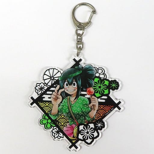 My Hero Academia Tsuyu Asui Watercolor Style Ver. Rhombus Acrylic Keychain Character Pop Store Chara Pop Store Tsukutte! Uruyo! Yaoyorozuya Limited Tsukutte! Uruyo! Yaoyorozuya Keychains [USED]