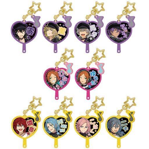 Koga Ogami, etc. Ensemble Stars!! Furufure Uchiwa Charm Collection Vol.4 All 10 Types Set Charm [USED]