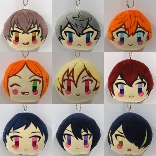 Subaru Akehoshi, etc. Ensemble Stars! Omanju Mascot China Limited All 9 Types Set Key Chain [USED]
