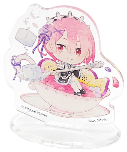 Ram Re:ZERO -Starting Life in Another World- Ichiban Kuji Slumber Tea Party Tea Cup Acrylic Stand Kyun Chara Illustrations Prize F Acrylic Stand [USED]