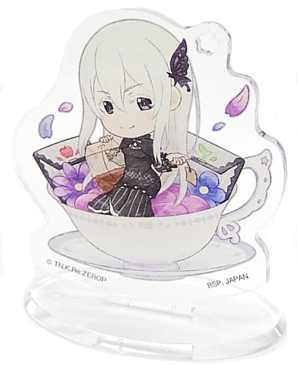 Echidna Re:ZERO -Starting Life in Another World- Ichiban Kuji Slumber Tea Party Tea Cup Acrylic Stand Kyun Chara Illustrations Prize F Acrylic Stand [USED]