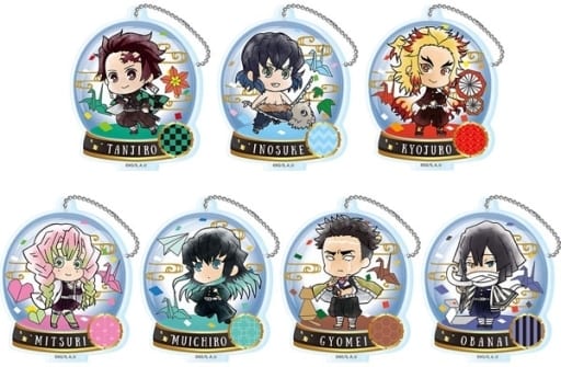Tanjiro Kamado, etc. Demon Slayer: Kimetsu no Yaiba Tojicolle Origami Acrylic Key Chain A Vol.4 All 7 Types Set Key Ring [USED]