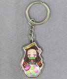 Nezuko Kamado Konpeito Demon Slayer: Kimetsu no Yaiba Metal Key Chain Kyoto Limited Key Ring [USED]