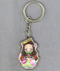Nezuko Kamado Konpeito Demon Slayer: Kimetsu no Yaiba Metal Key Chain Kyoto Limited Key Ring [USED]