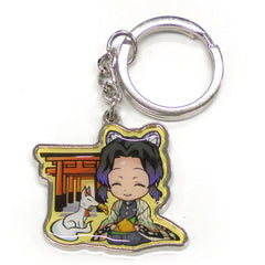 Shinobu Kocho Inari Demon Slayer: Kimetsu no Yaiba Metal Key Chain Kyoto Limited Key Ring [USED]