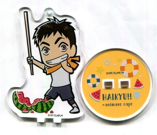 Daichi Sawamura Haikyu!! TO THE TOP Trading Acrylic Stand Key Chain Summer Style Ver. animate cafe Limited Key Chain [USED]