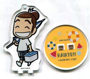 Azumane Asahi Haikyu!! TO THE TOP Trading Acrylic Stand Key Chain Summer Style Ver. animate cafe Limited Key Chain [USED]