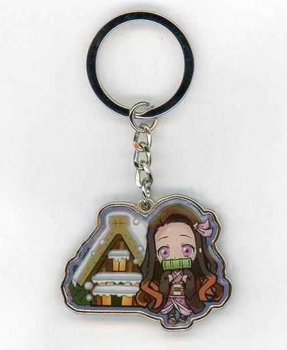 Nezuko Kamado Steep Thatched Roof House Demon Slayer: Kimetsu no Yaiba Metal Strap Hida Limited Key Chain [USED]