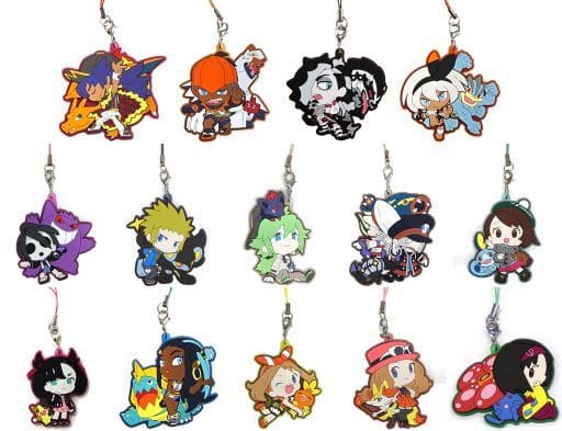 Charizard, etc. Pokemon Pokemon Trainers Rubber Strap Collection Vol.2 All 14 Types Set Key Chain [USED]