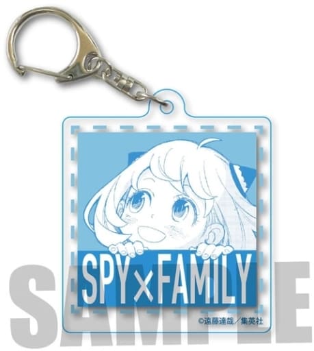 Anya Forger Light Blue SPY x FAMILY Square Clear Key Chain Key Chain [USED]