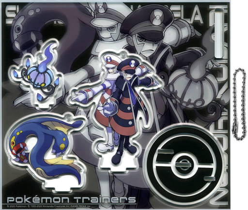 Ingo, etc. Pokemon Acrylic Stand Keychain Pokemon Trainers Pokemon Center Limited Key Chain [USED]