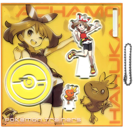 May Torchic Pokemon Acrylic Stand Keychain Pokemon Trainers Pokemon Center Limited Key Chain [USED]