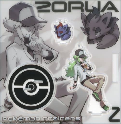 N Zorua Pokemon Acrylic Stand Keychain Pokemon Trainers Pokemon Center Limited Key Chain [USED]