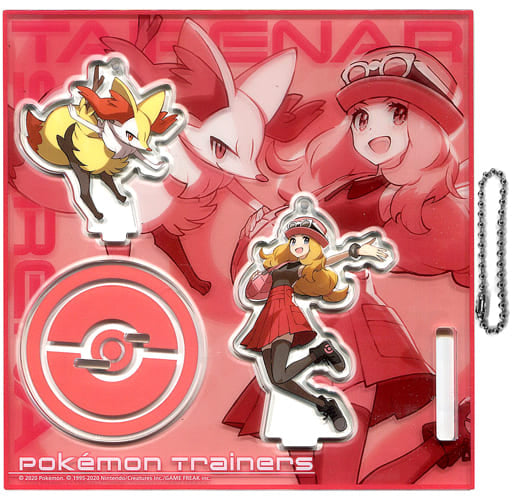 Serena Braixen Pokemon Acrylic Stand Keychain Pokemon Trainers Pokemon Center Limited Key Chain [USED]