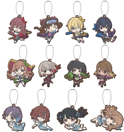 Kaho Komiya, etc. THE IDOLM@STER Shiny Colors Capsule Rubber Mascot 02 All 12 Types Set Key Chain [USED]