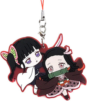 Nezuko Kamado Kanao Tsuyuri Demon Slayer: Kimetsu no Yaiba Metsu! Capsule Rubber Mascot Capsule Rubber Mascot 004 Key Chain [USED]