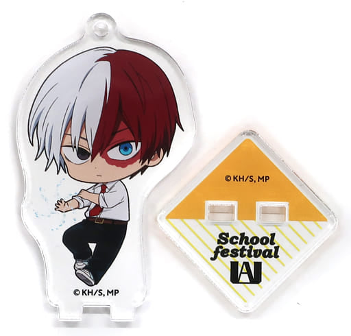 My Hero Academia Shoto Todoroki Trading Acrylic Stand Keychain animate cafe Limited Keychains [USED]
