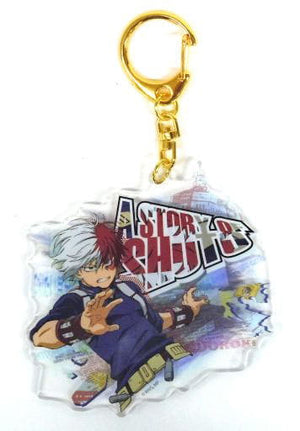 Shoto Todoroki My Hero Academia Plus Ultra Colored Motif Acrylic Key Chain Stationery Cafe 2020 Restart!!! Limited Key Ring [USED]