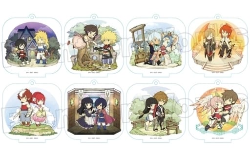 Stan, etc. Tales of Series Character Chronicle Trading Acrylic Stand Key Chain Vol.2 All 8 Types Set Key Chain [USED]