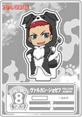 Fire Force Vulcan Joseph Animarukko Trading Acrylic Figure Two Acrylic Stands [USED]