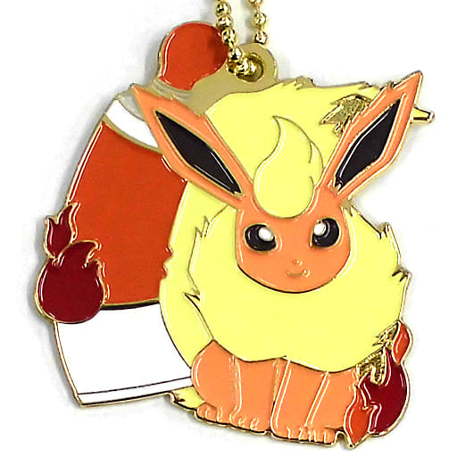 Flareon Pokemon Ichiban Kuji Eievui & Colorful Art Color Metal Charms Prize G Charm [USED]